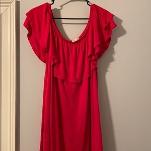 Hot pink t shirt dress